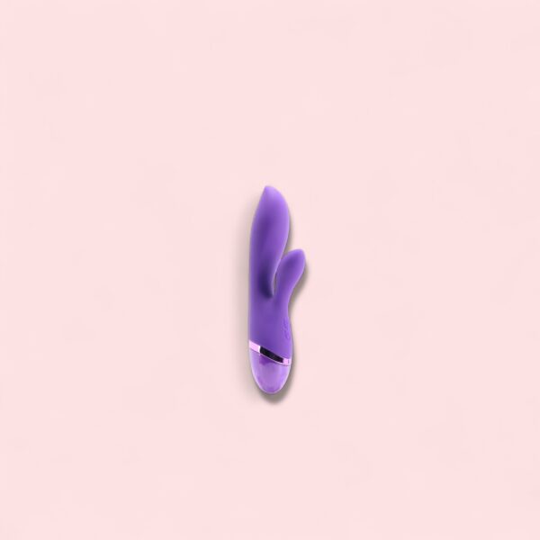 Aura Pure Silicone Dual Lover Rabbit Vibrator - Image 2